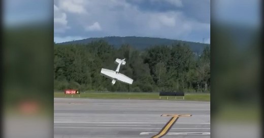 Small plane crashes at Quebec City airport during landing, pilot injured