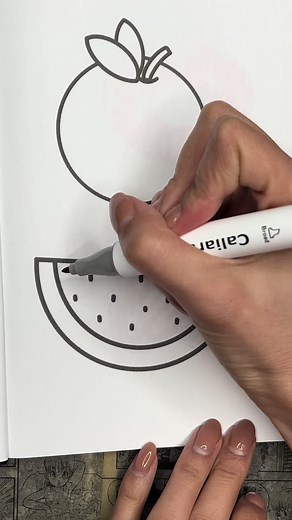 #colorwithme #markercoloring #satisfying #coloringbook #watermelon #relaxingart