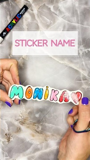 Is your name here? 😎STICKER NAME DIY🫰 #diy #sticker #diyideas #stickerbook #lettering #writing