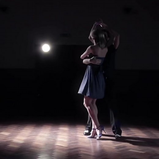 Captivating Tango Dance Performance in Blue Dress