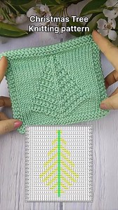 How to knit the Christmas tree #knittingstitchpatterns #christmasknitting #christmasknit #knittingpattern #knittingdesign #strickmuster #stricken #tejer #tejidos | Free Knitting Patterns