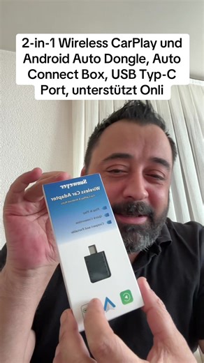 2-in-1 Wireless CarPlay und Android Auto Dongle, Auto Connect Box, USB Typ-C Port, unterstützt Onli