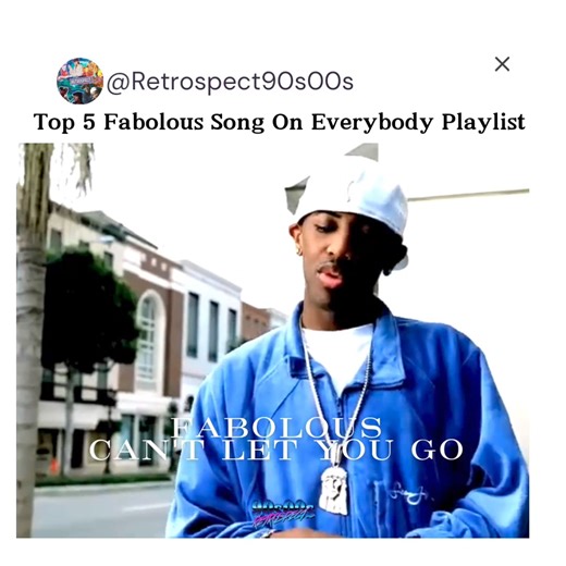 255K views · 10K reactions | Top 5 Fabolous Song On Everybody Playlist Fabolous - Can't Let You Go (feat. Mike Shorey & Lil' Mo) _ Follow @retrospect90s00s _ #fabulous #hiphop #00smusic #lilmo #rap #throwbackmusic #hiphophead #nostalgia #nostalgic #flashback #2000s #hiphopculture #early2000smusic #goodmusic #00sfashion #106andpark #oldschoolmusic #2000sfashion #throwback #classic #hiphopclassic | Retrospect 90s 00s | Facebook