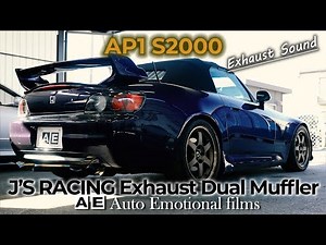 [AP1 S2000 Exhaust Sound] FUJITSUBO Super EX & J’S RACING exhaust dual Muffler | J’Sレーシング フジツボ | 4K