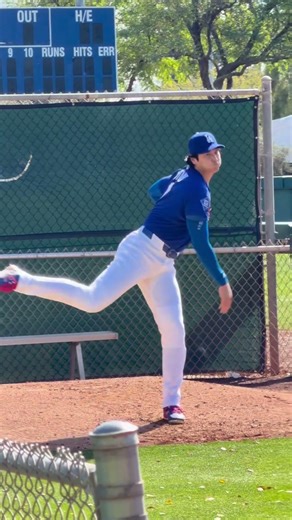 🔥That's why I love Ohtani! 👍💥Shohei Ohtani's spring training pitcher, the power of pitching, #Sho...