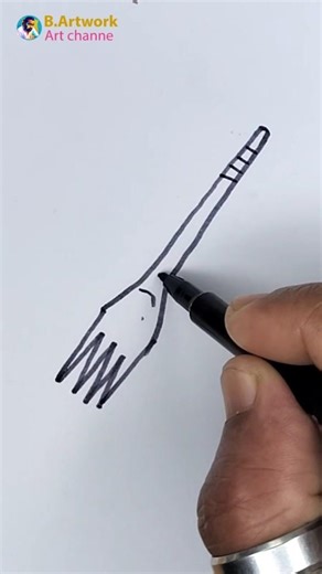 How to Draw Kata Camus 🔪 | Easy Chopping Knife Drawing #drawing #b.artwork