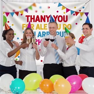 70x43 In Thank You for All You Do Backdrop Employee Appreciation Backdrop