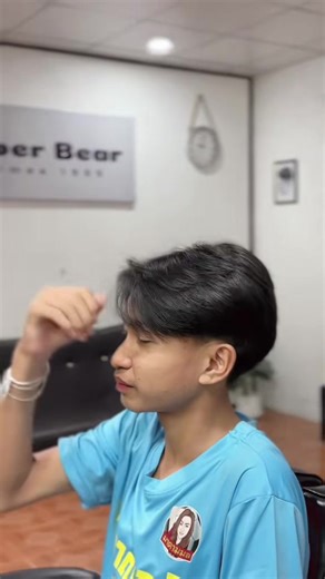 คอมม่า👾✨💖#ทรงผมยอดฮิต2026 #comma #แสกกลาง #ทรงผมเด็กชัยบุรี #ช่างหมีbarber_bear