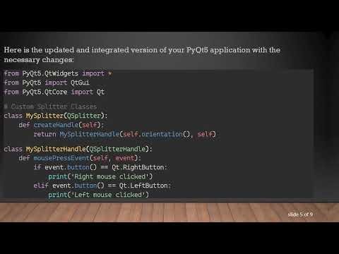 Creating a Right-Click Menu on a Splitter Handle in PyQt5