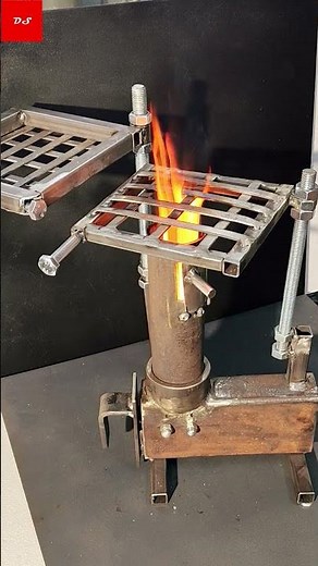 DIY Simple Mini Rocket Stove, Adjustable with Rotatable Grill Stand Estufa #rocketstove #diy #howto