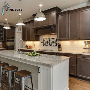 [Hot Item] Luxury Simple Design Wood Kitchen Cabinet Without Handles Doors