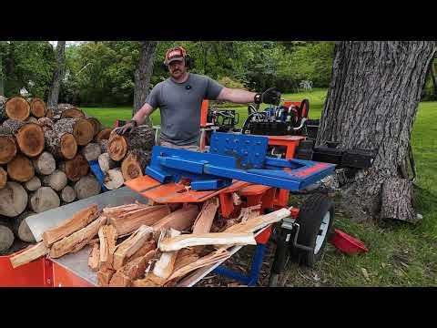 Eastonmade STK 24 conveyor and 12 - 22 splitting Cherry and Hackberry