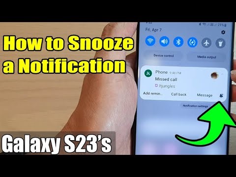 Galaxy S23's: How to Snooze a Notification