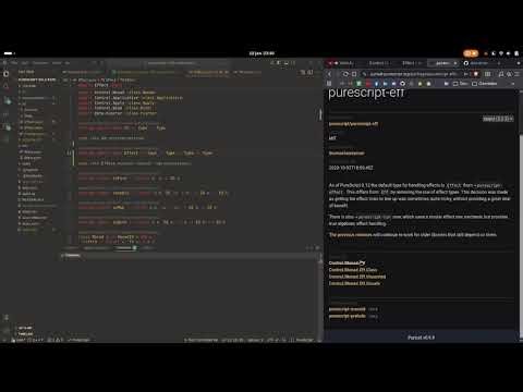 PureScript ChezScheme chill coding stream pt 9 - Indexed effect monad?