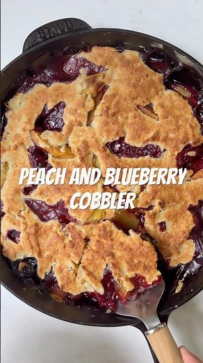 Peach and Blueberry Cobbler