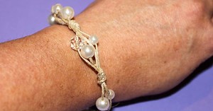 Make a Twine and Pearl Bracelet