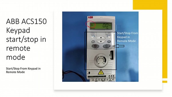 ABB ACS150 Drive Start/Stop From Keypad in Remote Mode in English