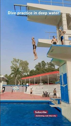 Flexible dive in the deep water # swimming pool diving # swimming dive practice in the pool