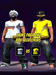 Skins para 2x2 versão camisa de time Free Fire