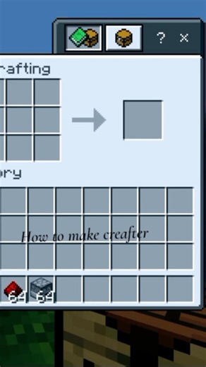 How to create crafter for minecraft ❓ #tranding #likeandsubscribe #shorts #minecraft #viralvideo