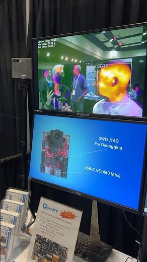 OpenMV PureThermal demo @ Embedded Vision Summit: Combined #thermal and color, #TensorFlow capacity