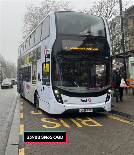 Here is First Essex || (Basildon Depot) ADL Enviro400 MMC (First - Urban Livery) || 33988 SN65 OGD || 9 Brentwood -To- Basildon || Thursday 8th January 2026 || Cherry Avenue || #fyp #busenthusiast #FirstEssex #FirstEssexBusSpotter #FESXBS