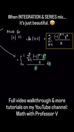 When Integration and Infinite Series Mix… Absolutely Gorgeous 🤯 | Integral of the Day