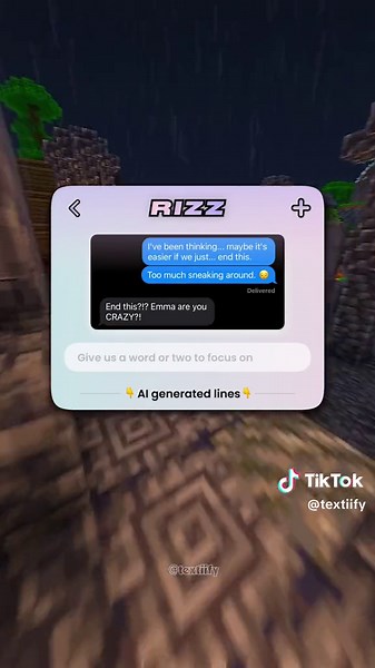@RIZZ APP saved another relationship again… i cant believe the ending though… 😨 #sad #sadstory #text #textstory #fyp #minecraftparkour