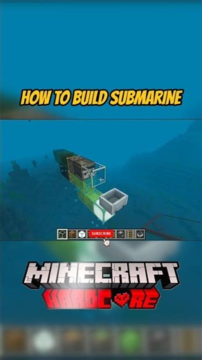 how to make underwater submarine in Minecraft #shorts #submarine #minecraft #viral