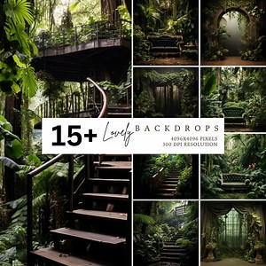 Jungle Backdrop, Palm Leaves, Forest Backdrop, Photography Backdrop, Photo Backdrop, Studio Backdrop, Photo Background, Digital Backdrop - Etsy UK