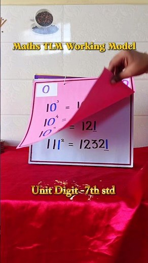 B.Ed Maths TLM Working Model - Unit Digit - 7th std✨#mathstlm #mathsworkingmodel #7thstdmaths #diy