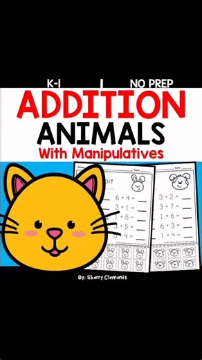 Struggling with addition? These hands-on activities use manipulatives and a variety of themes to help students see the math and build confidence. Perfect for small groups, intervention, or centers! Details in the comments! | Dr. Clements' Kindergarten