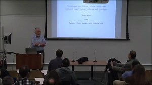 André Joyal --- Homotopy type theory a new bridge between logic, category theory