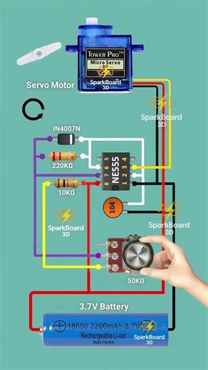 Servo Motor Controller Circuit - ESC Circuit #servo #motor #shorts