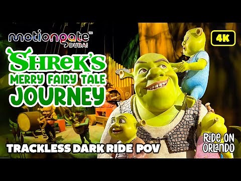 Shrek's Merry Fairy Tale Journey at Motiongate Dubai - On Ride POV 4K 60 FPS - Shrek Dark Ride