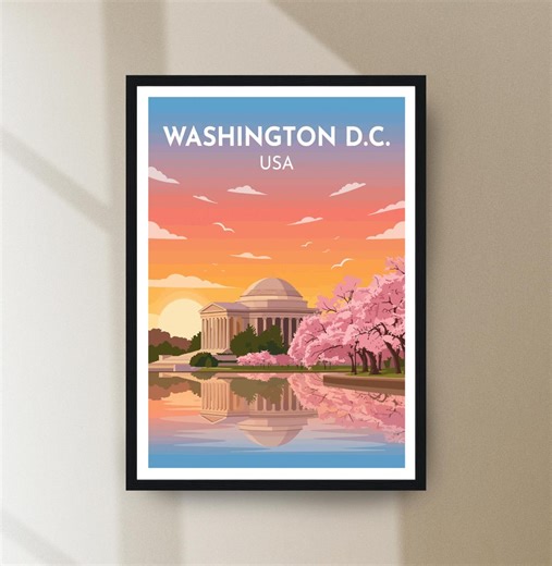Washington DC Travel Print Wall Art Washington DC Wall Hanging Home Decoration Washington DC Gift Art Poster - Etsy