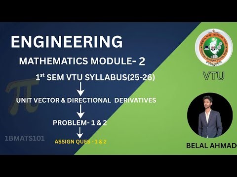 VTU Engineering Mathematics||M-1||1BMATS Module-2||Problem-1 & 2