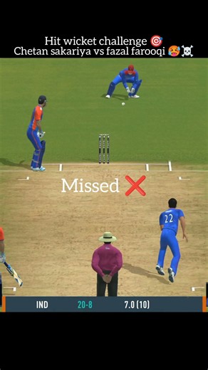 Chetan sakariya vs fazal farooqi hit wicket challenge 🎯🥵