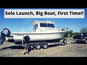I Attempted To Solo Launch a Big Boat for the First Time...Here's EXACTLY What Happened!