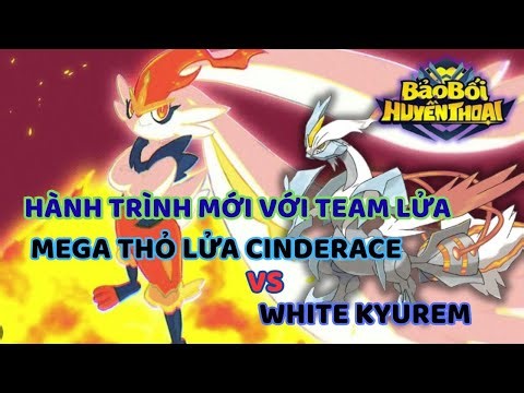 New journey of fire team Mega fire rabbit Cinderace and White kyurem Free in legendary treasure x...
