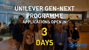 1.4K views | Calling all undergraduates! Are you looking for internship opportunities? We have an exciting one for you! Explore Unilever’s Gen-Next Programme and join us on a dynamic and memorable journey. Application for period Jan-Jun 2019 opens tomorrow! Click here: https://tinyurl.com/gennextapplication. | Unilever Careers | Facebook