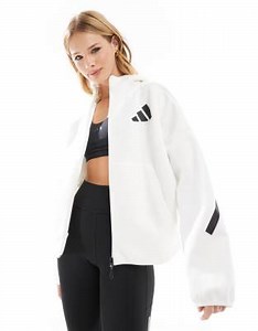 adidas Originals Z.N.E. premium full-zip hoodie in white  | ASOS
