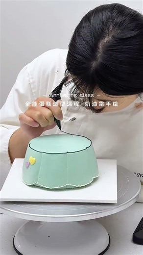 Step-by-Step Hand-Painted Cream Magic for Baking & Cake Decor