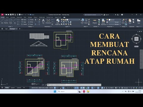 Cara Membuat Gambar Denah Rencana Atap Rumah Di AutoCAD