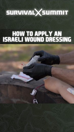 Applying an Israeli Pressure Dressing #wounddressing#medical #traumagear#tccc #tecc #firstaid #fyp #howto #diy