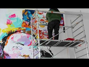 Fresque Murale intérieure - reproduction d'un tableau de Françoise Nielly pour Dominique Cerutti -