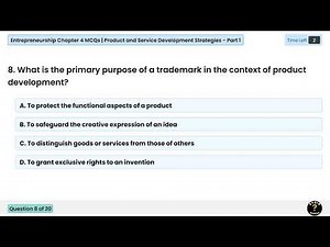 Entrepreneurship Chapter 4 MCQs | Product and Service Development Strategies - Part 1