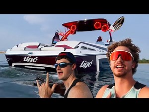 Wakesurfing behind my Tige 23ZX!!