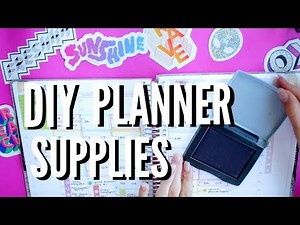 DIY PLANNER Supplies With Things You Can Find At Home!! Pen Holder, Bookmark, Stamps