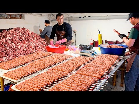 Over 2 TONS of Meat & 10,000 Kebab Skewers Every Day! Extreme Kebab Cooking Process